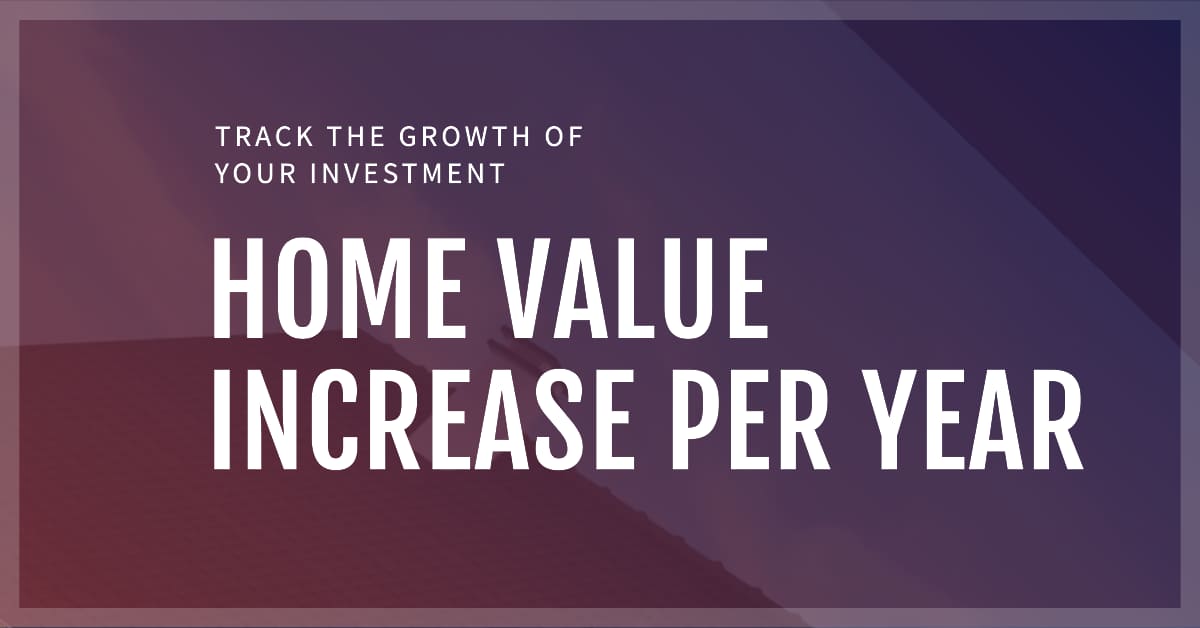 Average Home Value Increase Per Year, 5 Years, 10 Years