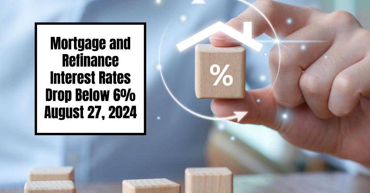 Mortgage & Refinance Interest Rates Drop Below 6%: Next Week’s Predictions