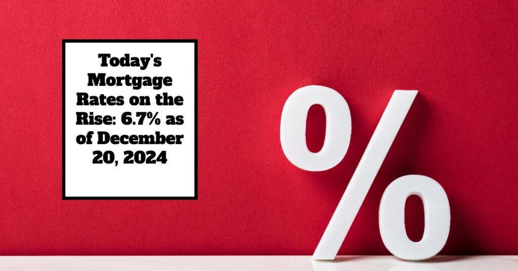 Today's Mortgage Rates on the Rise: 6.7% as of December 20, 2024