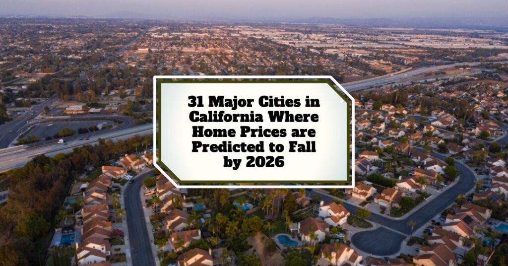 31 Major Cities in California Where Home Prices are Predicted to Fall by 2026