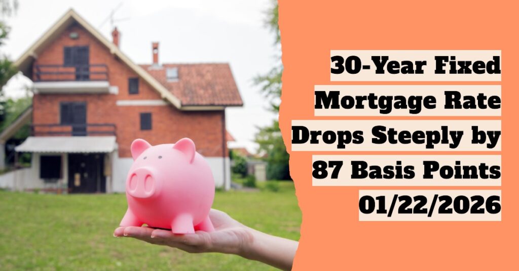 30-Year Fixed Mortgage Rate Drops Steeply by 87 Basis Points