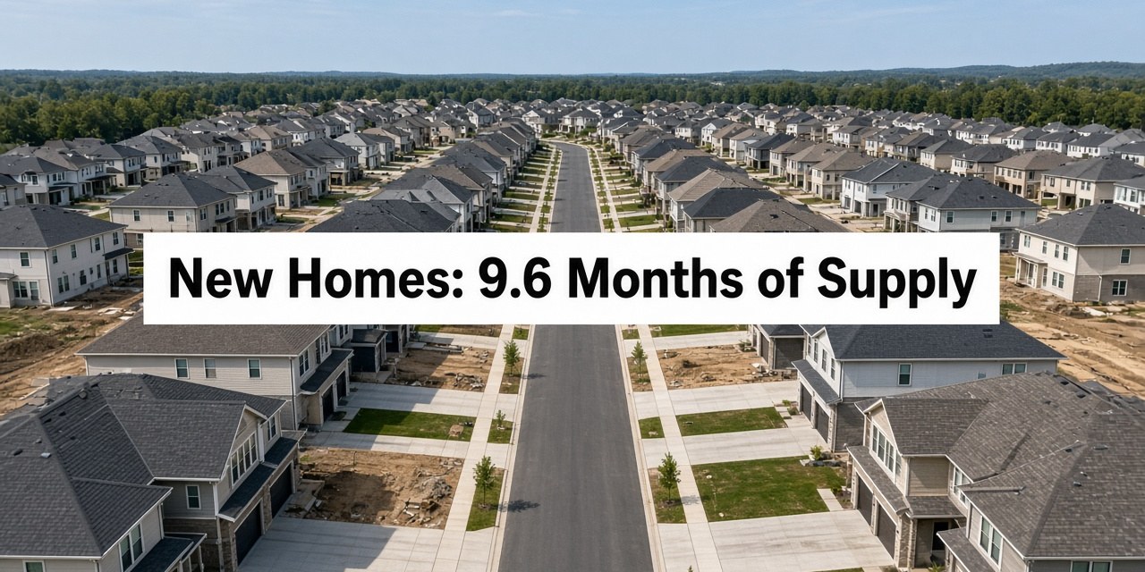 New Homes Hit 9.6 Months of Supply as Sales Drop — Why New Construction Looks Nothing Like Resale